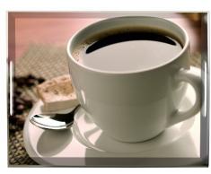 Emsa 507598 Classic Plateau 40x31cm Motif de Cup of Coffee, Melamine, Tasse de thé, 50 x 37 cm