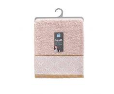 douceur dintérieur serviette de toilette 50x90 cm eponge goldy rose/or