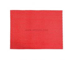 DECORLINE Tubulo Tapis Multi-Usages PVC Rouge 32 x 43 cm
