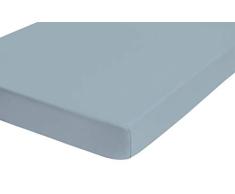 biberna 12344 Drap housse extensible en Ã©ponge, selon la norme Ãko-Tex 100 140x190 cm Ã 160x200 cm, bleu