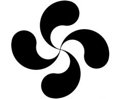 TATOUTEX Stickers Croix Basque - Rouge, L 50cm x H 50cm