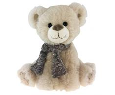 enesco Peluches 770923Â âÂ Ours Beige avec Echarpe, Couleur Gris