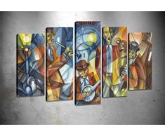 Bonamaison Peinture sur toile, multicolore, 100 x 60 cm, 5 unit - Conçu et fabriqué en Turquie