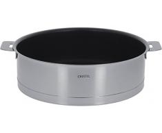 Cristel - S22QLE - Sauteuse inox 22cm - anti-adhérent Exceliss+ - sans poignée amovible - Collection Strate