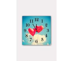 Bonamaison Horloge Murale en MDF, Multicolore, 30 x 30 cm
