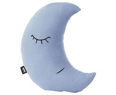 Paparajote Factory Moon XL Coussin dallaitement en Forme de Grande Lune Déhoussable 70 x 37 cm 68 x 25 x 37 cm Bleu Ciel