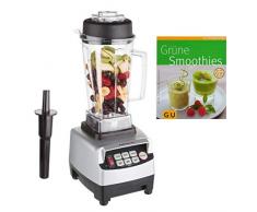 Ultratec Mixeur 2,0Â litres â Mixeur haute performance avec une puissance de 1Â 500Â watts ou 2Â CV â 22Â 000Â tr/min, mixeur, appareil Ã smoothies, hachoir, livre de recettes pour smoothies inclus, argentÃ©