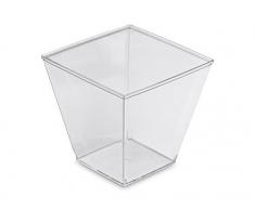 GUILLIN VERINEC200 CARTON DE 500 Verrine de Forme Pyramidale 20Cl, Plastique, Transparent, 6,7 x 6,8 x 6,5 cm
