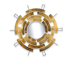 Arte Dal Mondo BM6023A Flux magnÃ©tique Cadre en mÃ©tal avec Miroir, Sculpture Murale, rÃ©alisÃ© Totalement Ã la Main avec des Techniques Artisanales, Multicolore, 97 x 4 x 97 cm