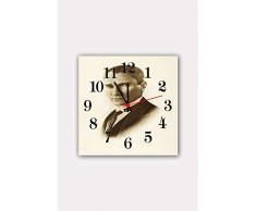 Bonamaison Horloge Murale en MDF, Multicolore, 30 x 30 cm