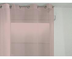 Soleil docre 031033 UNI Voilage ÃÂ ÃÂ oeillets Polyester Rose 135x250 cm