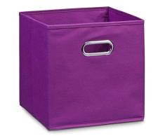 Zeller 14135 Boite de rangement en tissu lila, 28 x 28 x 28 cm
