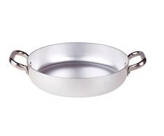 Pentole Agnelli Aluminium Professionnel 3 mm, Casserole avec Deux poignées 28 cm