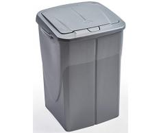 M-Home | EcoBin 45L Gris Métal | Poubelle de Tri | Connect Ready