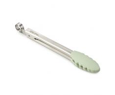 Zeal Silicone Non Scratch de Cuisine Mini Pince avec poignÃ©es en Acier Inoxydable, Vert Sauge, 20Â cm
