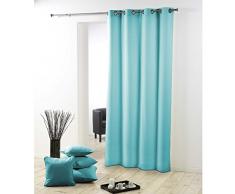 douceur dintÃ©rieur rideau a oeillets plastique 140x260 cm polyester essentiel menthe