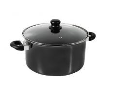 Crealys 510087 Faitout Acier Revêtu Tempo Titanium Manche Bakélite 24 cm