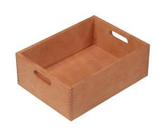 KESPER 18510 Boite de Rangement empilable 40x30x14cm en Bois, Multicolore, 40x30x14 cm