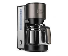 Black + Decker – Cafetière a filtre programmable, 1000W, capacité 1.25l, matien au chaud, filtre permanent lavable