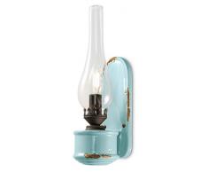 ferroluce rÃ©tro Applique avec verre canfino E14, bleu