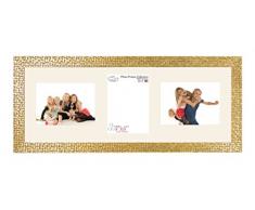 Inov8 Cadre de Miroir en mosaïque de Fabrication Britannique, Verre, doré, 7x5 (17.78cm x 12.7cm) - 1 Portrait & 2 Landscape