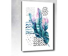 Bonamaison Peinture sur toile, multicolore, 50 x 70 cm - Conçu et fabriqué en Turquie