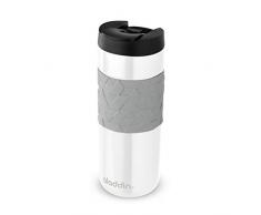 Aladdin Easy-Grip Leak-Lock⢠Mug 0.47L Blanc â Technologie Leak-Lock⢠| Ãtanche | Isotherme | Garde Vos Boissons Chaudes Pendant 4h | en Acier Inoxydable et sans BPA | Passe au Lave-Vaisselle