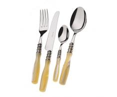 Casa Bugatti ARCAM-S5450 Arianna CrÃ¨me Ensemble de couverts, 24 piÃ¨ces dans une boÃ®te en carton