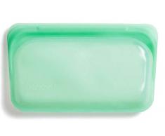 Stasher 917 Sac à goûter réutilisable en silicone pour alimentation, protection des appareils électroniques, organisation, voyage, 11,45 x 19,05 cm, menthe, silicone