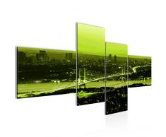 Tableau decoration murale Istanbul Turquie 200 x 100 cm - XXL Impression sur Toile Salon Appartment 4 Parties - prêt à accrocher - 603841b