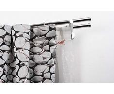 InCasa Double Tringle Ã Rideaux: Ã 20 mm, L. 360 cm. en Acier Poli chromÃ© â Complet