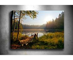 Bonamaison Peinture sur toile, multicolore, 30 x 40 cm - Conçu et fabriqué en Turquie