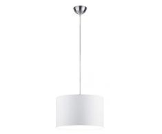 Trio leuchten lampe suspension-nickel mat/abat-jour blanc 303300101