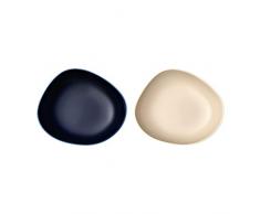 like. by Villeroy & Boch - Organic lot de 2 assiettes creuses bleu sable, assiettes Ã soupe en porcelaine dure, bleu, sable, adaptÃ© au micro-ondes