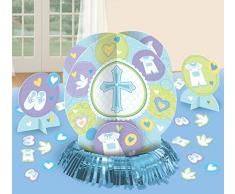 Amscan Kit de dÃ©corations de Table pour baptÃªme Bleu