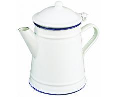 Ibili 903210 Cafetière Conique en acier émaillé vitrifié Blanche 1 l