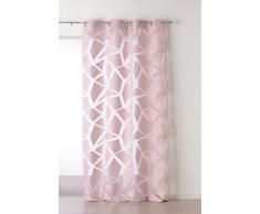 Linder Rideau - 8 Åillets Fusil Ronds, 100% Polyester, Rose, 140x245
