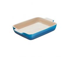 Le Creuset, Plat Rectangulaire en CÃ©ramique, 17 x 26 cm, Pour 4 Portions, Bleu