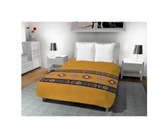 Soleil docre Aztec Couette, Polycoton, Marron, 220 x 240 cm