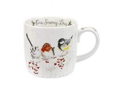 Portmeirion Home & Gifts Tasse en Porcelaine Anglaise Motif One Snowy Day Multicolore 8,5 x 12 x 8 cm