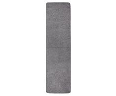 Misento 2921 Shaggy Tapis à poils longs, gris, 67x250 cm