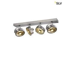 SLV KALU CW, Applique murale dintÃ©rieur et de plafond, Quad, QPAR111 en aluminium brossÃ© 4 x 75 W ArgentÃ©