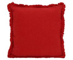 Hierba Barcelona lovelinen Coussin décoratif/Moderne 45x45x13 cm Rouge (Grenat)