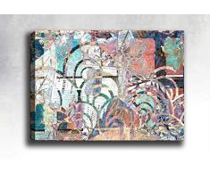 Bonamaison Peinture sur toile, multicolore, 70 x 100 cm - Conçu et fabriqué en Turquie