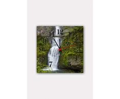 Bonamaison Horloge Murale en MDF, Multicolore, 30 x 30 cm