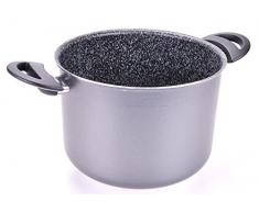 Alluflon Tradition Italie Marmite, Aluminium, Noir, 22Â cm