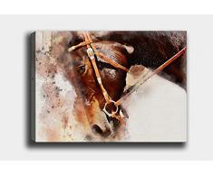 Bonamaison Peinture sur toile, multicolore, 50 x 70 cm - Conçu et fabriqué en Turquie