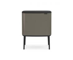 Brabantia - 316043 - Poubelle Bo Touch Bin, 3 x 11 litres, Platinium
