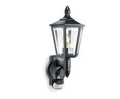 Steinel luminaire extÃ©rieur L 15 noir, applique avec dÃ©tecteur de mouvement 180Â°, portÃ©e max. 10 m, design classique