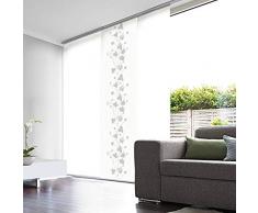 MADECOSTORE Panneau Japonais Voile Dévoré - Blanc Enduit Champêtre - L50 x H260cm